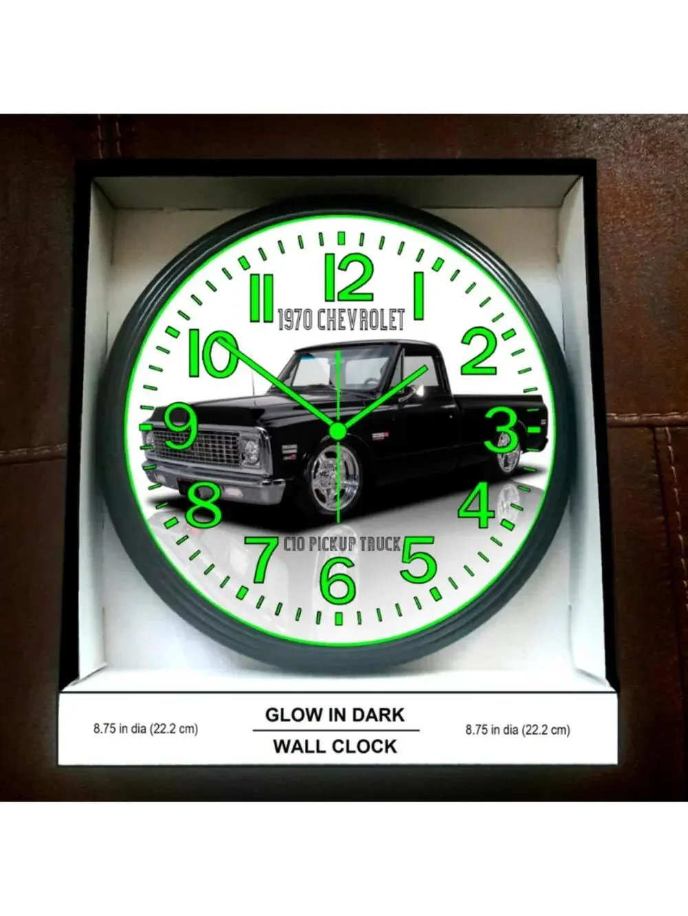 1970 Chevy Chevrolet C10 Truck Glow In The Dark Wall Clock New!